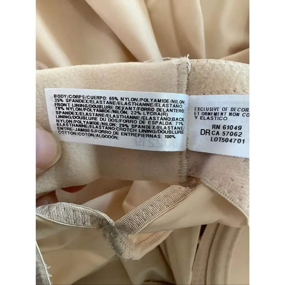 Wacoal Women's 34C Sand Red Carpet Strapless All In One Sexy Thigh Shaper V4-3